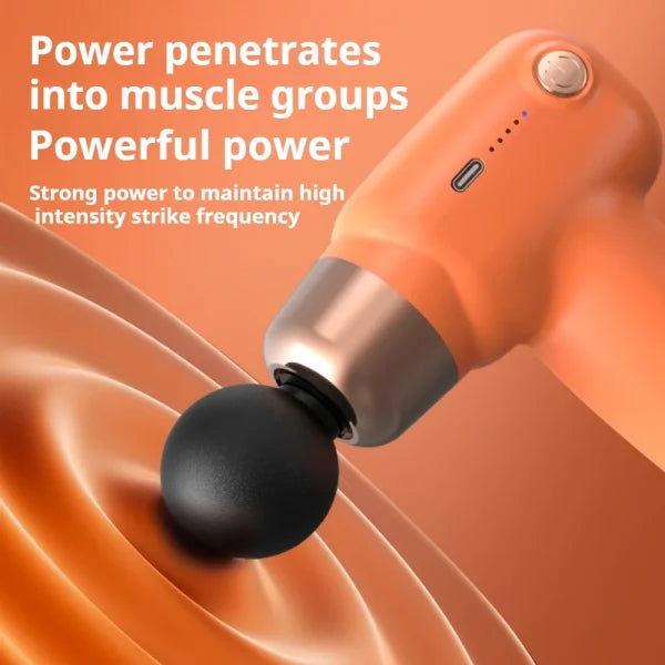 4 IN 1 COMPACT GUN MASSAGER | 5 SPEED LEVELS | PORTABLE RECHARGEABLE HANDHELD