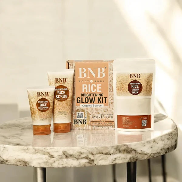 5 In 1 BNB-RICE WHITENING & GLOWING FACIAL KIT SUN SCREEN